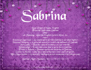 Что означает прекрасное женское имя Сабрина