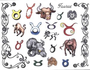 Татуировки для гороскопа знака зодиака Телец