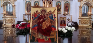 Православная икона Всецарица в Новоспасском монастыре
