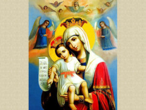 Православная икона Божьей Матери Милующая