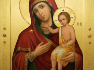Икона Божьей Матери с младенцем